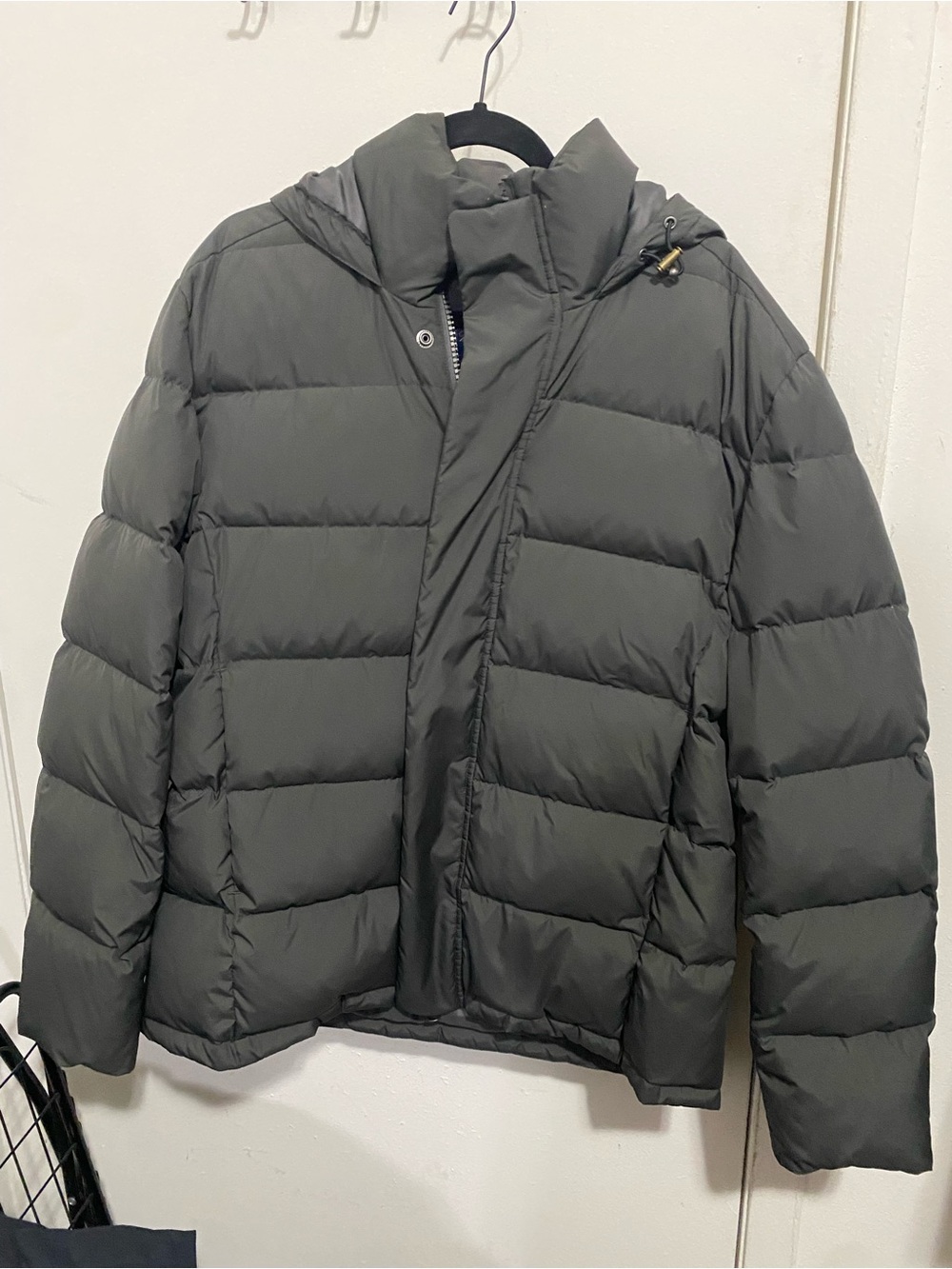 Brooks Brothers Men's Hooded Puffer Jacket - Grey